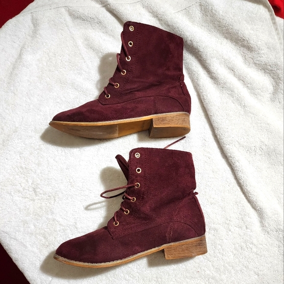BU Collection Burgundy Boots - Picture 4 of 10